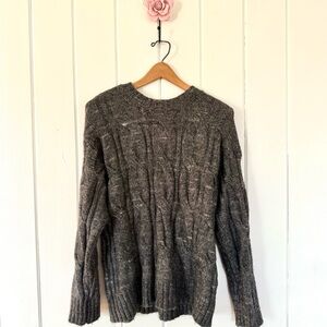 American Eagle Outfitters Charcoal Crewneck Sweater